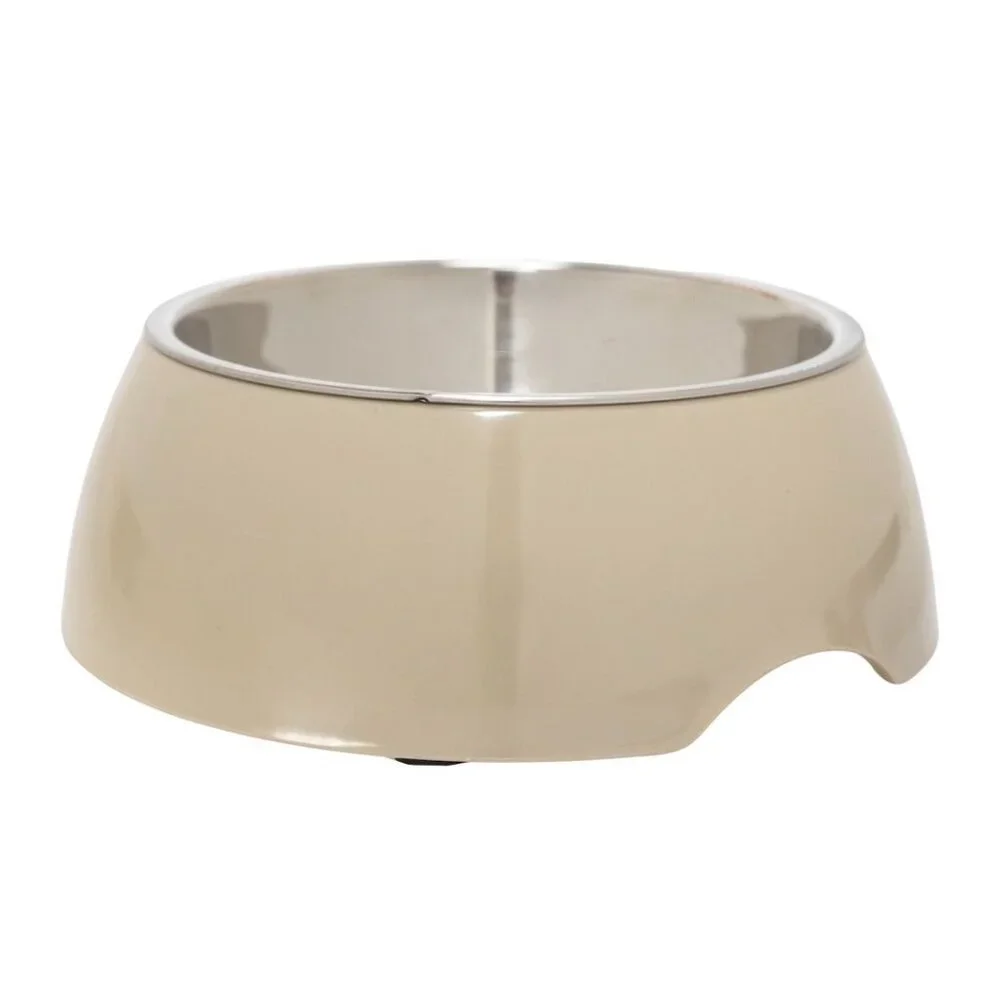 NWT - Sport Pet Living Melamine and Stainless-Steel Insert Pet Bowls - Medium